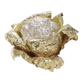 Vintage Buccellati Parcel Gilt Sterling Silver Figural Cauliflower Centerpiece For Sale