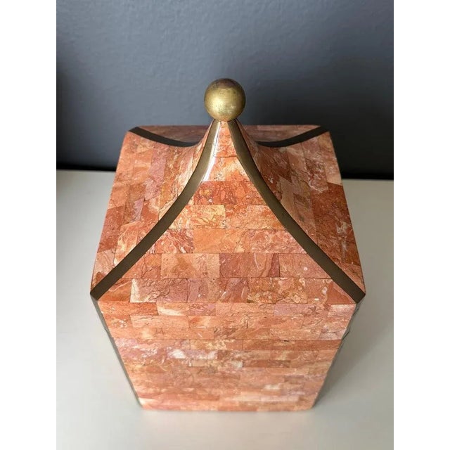 1980s Tessellated Stone Box Attributed to Maitland Smith For Sale In Los Angeles - Image 6 of 12