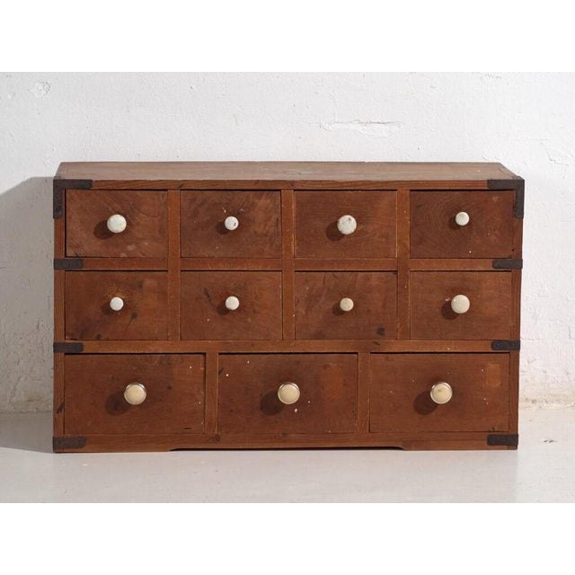 Wood Antique Japanese Chest of Drawers For Sale - Image 7 of 13