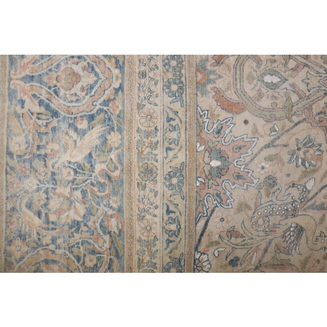 Blue Oversize Antique Zabihi Collection Persian Kerman Carpet - 11'9" x 16'10" For Sale - Image 8 of 12