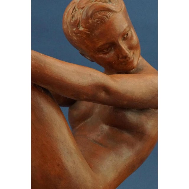 Lucien Charles Edouard Alliot, Art Nouveau Female Nude, Early 1900s, Terracotta For Sale - Image 14 of 18