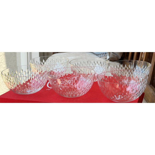 Baccarat Set of 6 Baccarat Paris French Crystal Bowls For Sale - Image 4 of 6