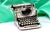 Metal Antique Silver Model Typewriter For Sale - Image 7 of 8