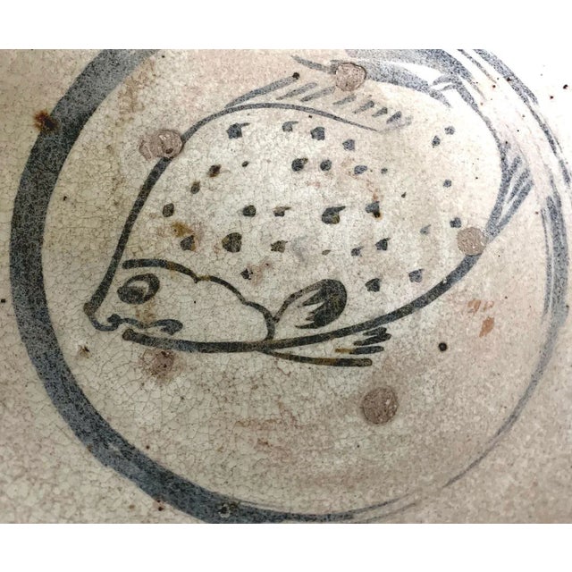 15th Century & Earlier Antique Southeast Asian Ceramic Fish Bowl Thailand Sukhothai Period For Sale - Image 5 of 10