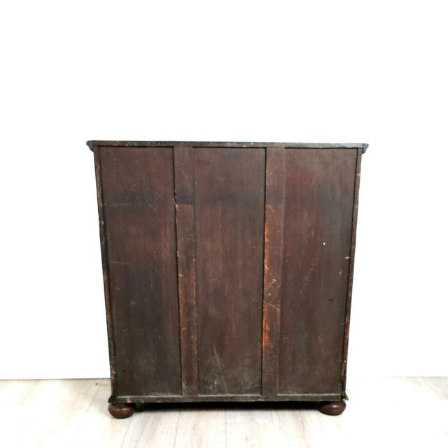 Brown Campaign Secretary Chest of Drawers, 19th Century English For Sale - Image 8 of 11