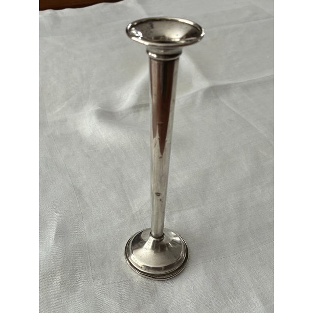 Mid 20th Century Mid-Century Sterling Silver Trumpet Bud Vase For Sale - Image 5 of 8
