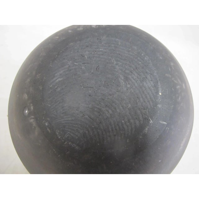 Frank Boyden Oregon Studio Raku Earthenware Pottery Incised Fish Globular Vase For Sale - Image 9 of 10