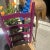 Mid-Century Modern Late 20th Century Purple Wooden Ladder Back Chair For Sale - Image 3 of 6