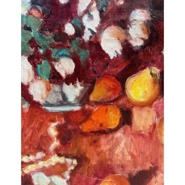 Wood 1912 Oil Painting Verjaardagsbloemen (Birthday Bouquet), Signed For Sale - Image 7 of 11