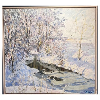 Georgij Moroz, Frost, Oil Painting, 2000 For Sale