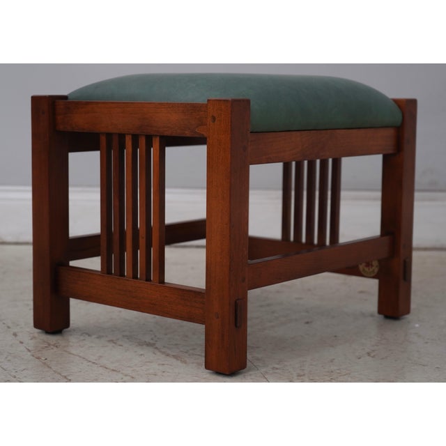 Stickley Mission Cherry Morris Chair & Ottoman For Sale - Image 14 of 18