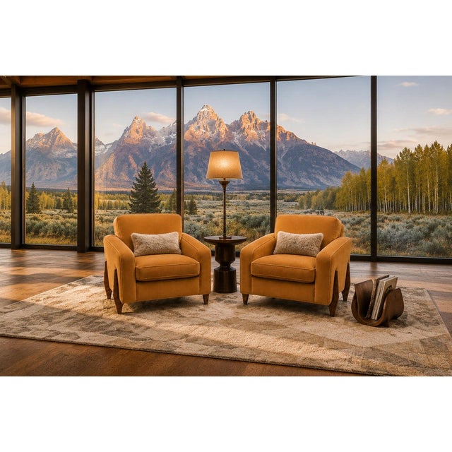 Pair of Brazilian Modern Armchairs in Rosewood and Caramel Mohair by Jean Gillon, 1960s - 1116 For Sale - Image 11 of 18