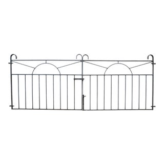 English Gray Wrought Iron Garden Gates For Sale