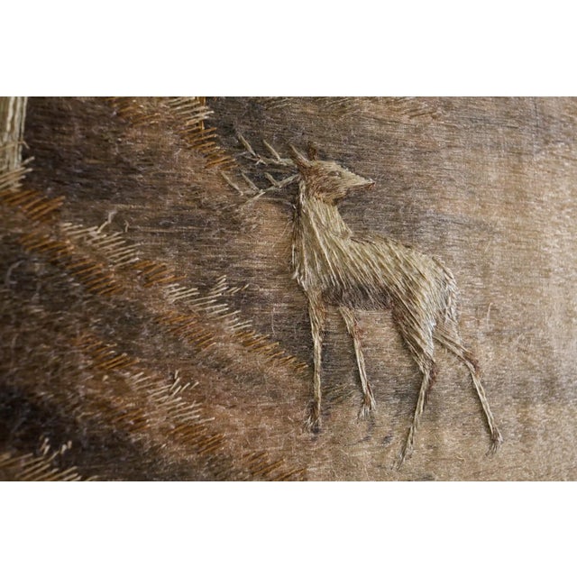 Japanese Embroidered Panel Journey to Mount Fuji Tapestry For Sale - Image 4 of 6