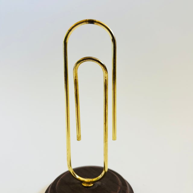 Mid 20th Century Large Vintage Brass Paperclip Note Holder / Letter Holder For Sale - Image 5 of 10
