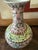 Chinoiserie Chinese Famille Rose Porcelain Vase Circa 1940–1960 Hand Painted Floral Chinoiserie Qianlong Mark 14.5 Inch For Sale - Image 3 of 12
