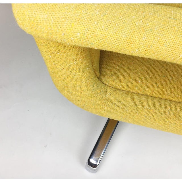Vintage Chrome and Yellow Tweed Office Chair Chairish