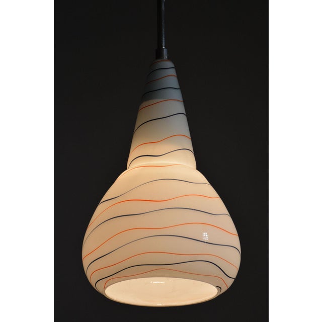 Mid-Century Chandelier in Chromed Steel and Milk Glass, Czech, 1960s For Sale - Image 11 of 12