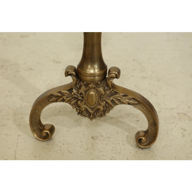 1990s Greek Design Solid Brass Fireplace Andirons - a Pair For Sale - Image 5 of 9