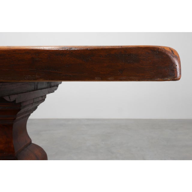 French Provincial Oak Monastery Dining Table For Sale - Image 9 of 13
