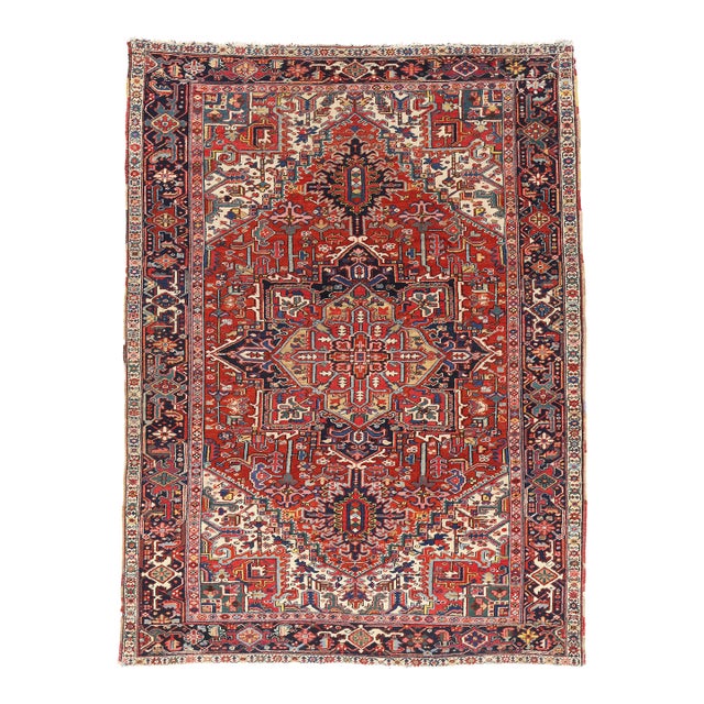 Late 19th Century Persian Heriz Rug, 08'04 X 11'01 For Sale