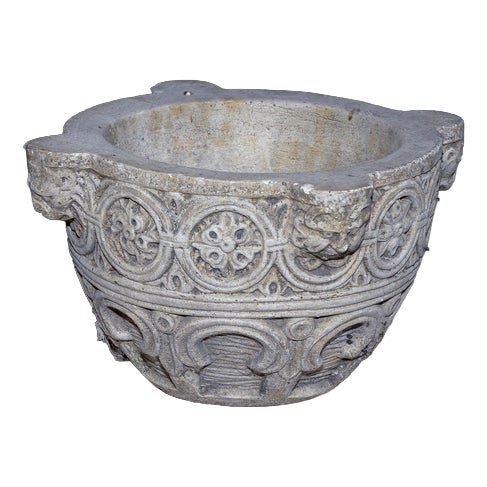 Baroque Style Mortar in Clay For Sale