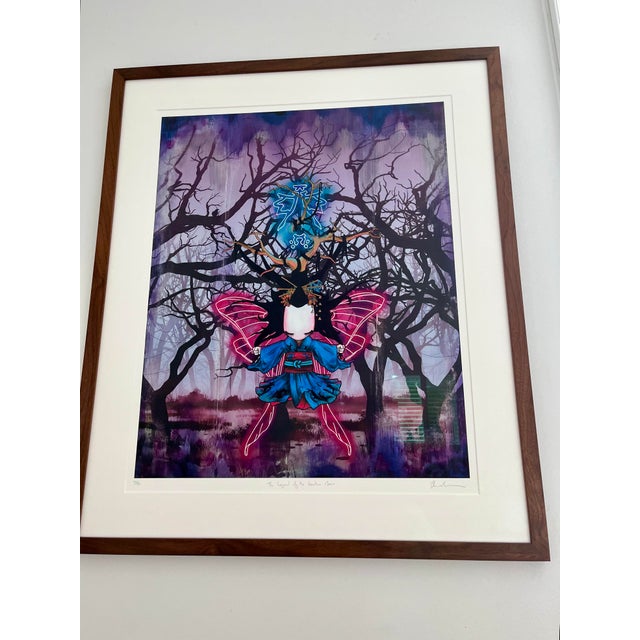 Royal Blue "The Legend of Koukuu Moon", Rare Hand Signed Limited Edition 46/50 by Tom Lewis For Sale - Image 8 of 8