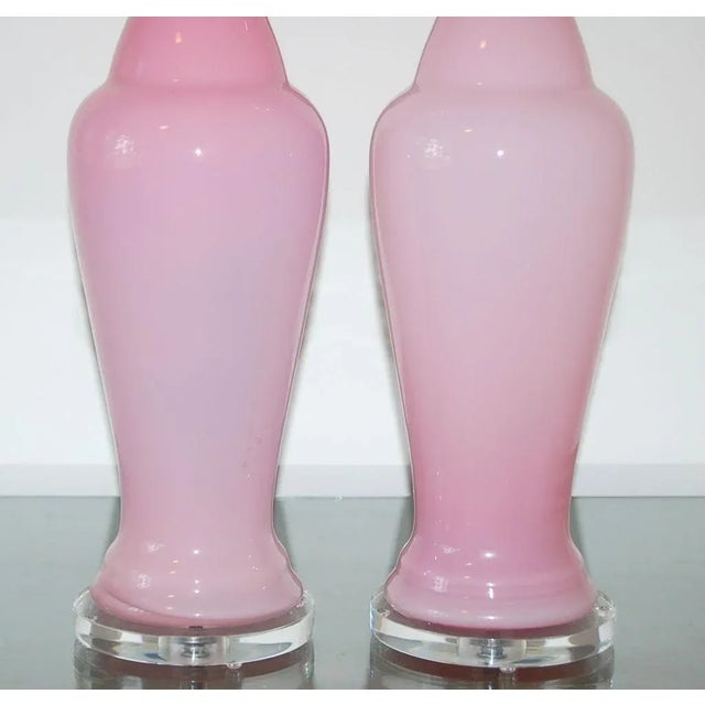 Vintage Murano Glass Lamps Pink For Sale In Atlanta - Image 6 of 8