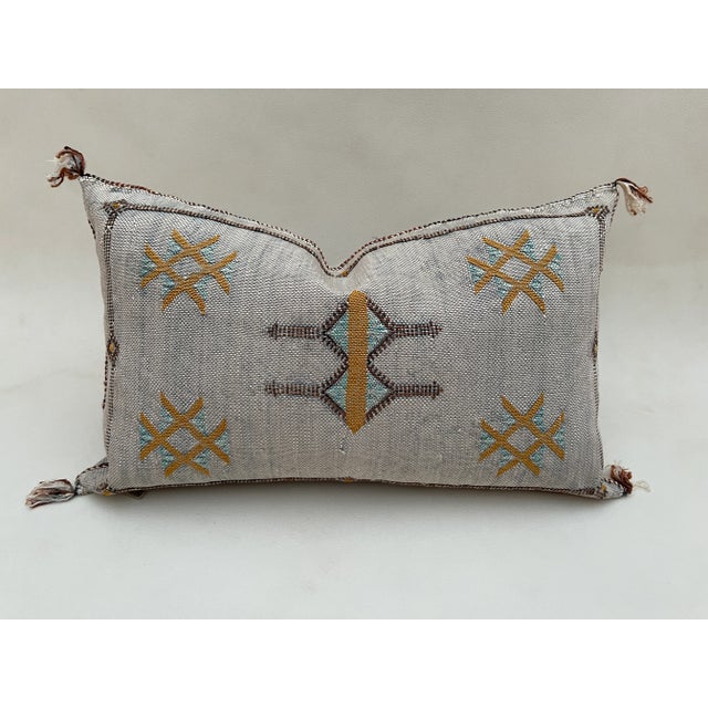 Art Deco Handmade Cactus Silk Pillow Covers - a Pair For Sale - Image 3 of 7