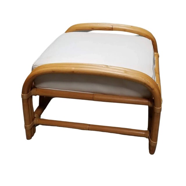 Restored Mid-Century Pankl Style Rattan Three-Strand Full Pretzel Livingroom Set For Sale In Los Angeles - Image 6 of 12