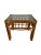 Elegant pair of vintage rattan bentwood glass top side tables in the style of Franco Albini This pair features beautiful...