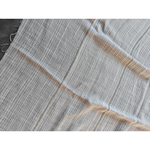 Wide-Width Fabric Piece. Cowtan&Tout Mezzo Aqua/Sage. 121" X 114" For Sale - Image 4 of 4