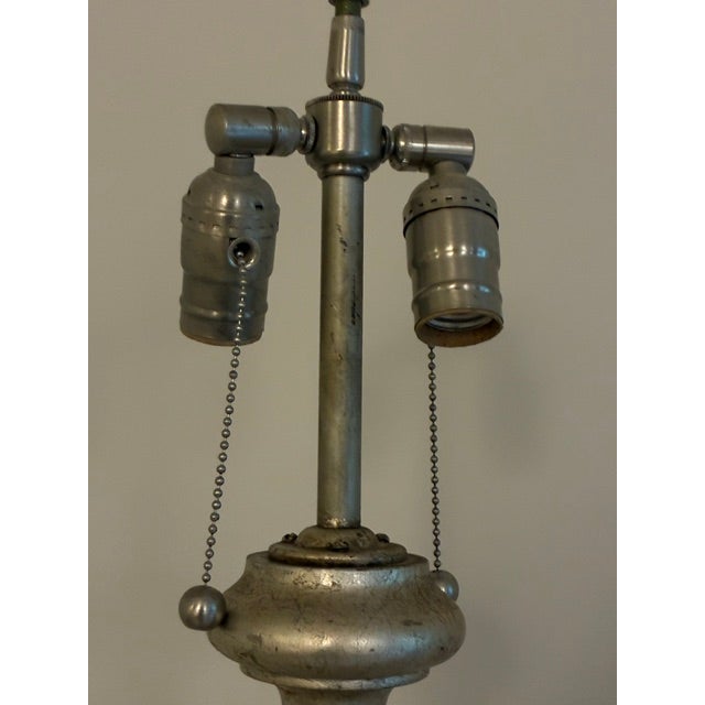 Silver Vintage Silver Gilt Standing Lamp For Sale - Image 8 of 8