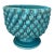Vintage Flower Pot Turquoise-Glazed Ceramics For Sale