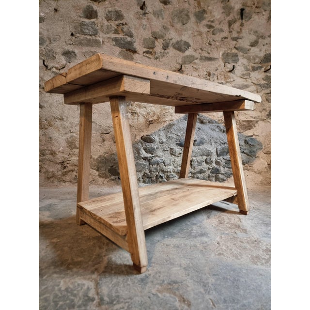 French Worktable in Beech, Chestnut and Oak, France, 1940s For Sale - Image 13 of 18