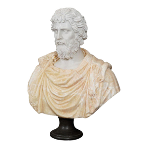 Early 20th Century Roman Emperor Septimius Severus Multicolor Marble Bust