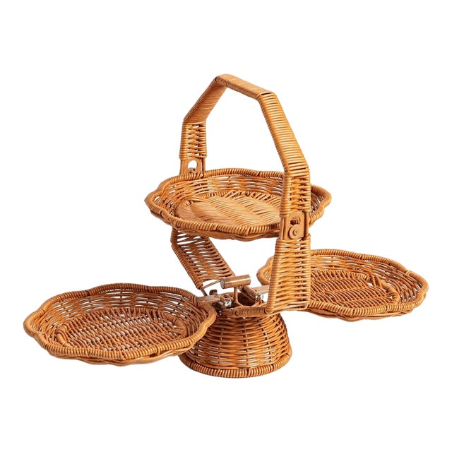 Folding Rattan Basket For Sale