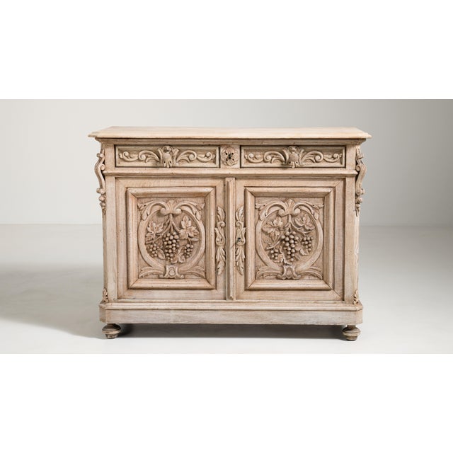 Oak Henri II Carved Buffet, Antique, France, 19th Century For Sale - Image 13 of 16