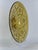 A striking large-format vintage glass centerpiece dating to circa the 1960s, executed in warm amber-colored glass and...