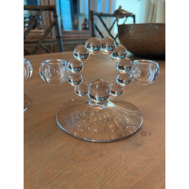 Imperial Glass Candlewick Double Candleholders - a Pair For Sale - Image 4 of 11