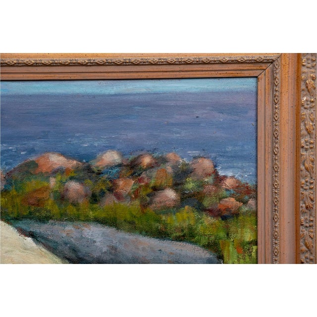 Contemporary Norma B. Flanagan (20th Century Connecticut) Seascape "Low Tide" Oil on Canvas For Sale - Image 3 of 5