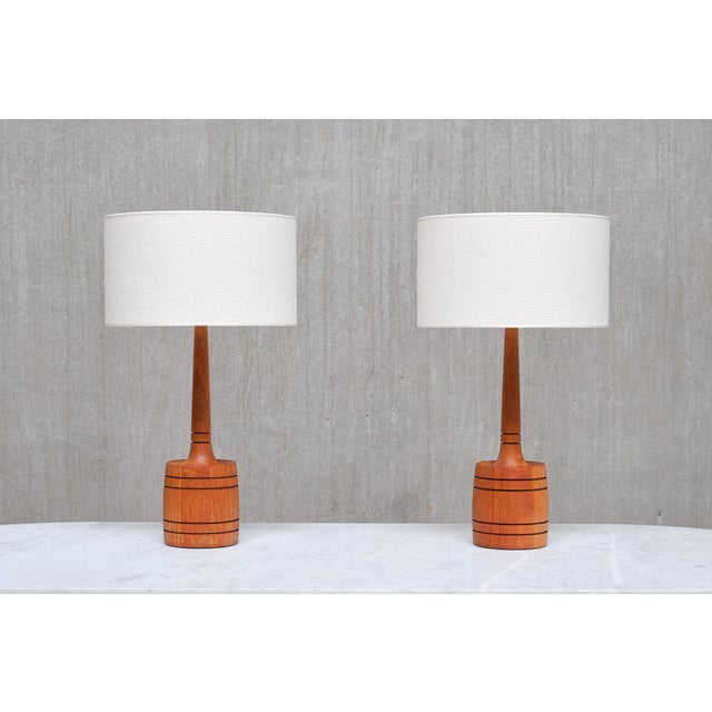 Vintage Swedish Table Lamps in Teak from Tranås Stilarmatur, 1960s, Set of 2 For Sale - Image 14 of 14