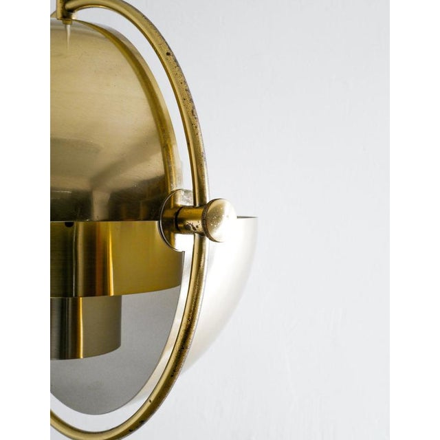 Lyfa Mid-Century Modern Danish Multi Lite Brass Pendant by Louis Weisdorf for Lyfa, 1960s For Sale - Image 4 of 9