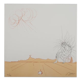 Salvador Dali, Nude, Iberian Landscape, Surrealist Thinker, 1980, Engraving For Sale