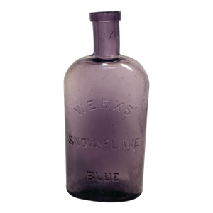 Late 19th Century Weeks Amethyst Glass Laundry Bottle Victorian