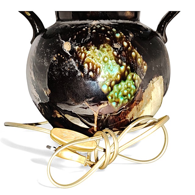 Mid-Century Modern Vintage Vase Lamp from Françoise REA, 1950s For Sale - Image 3 of 8