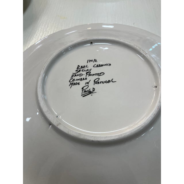Coimbra Ceramic - Hand Painted Portuguese Plate 6 For Sale - Image 10 of 10