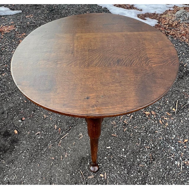 Brown Georgian Style Oak Cricket Pub Table For Sale - Image 8 of 9
