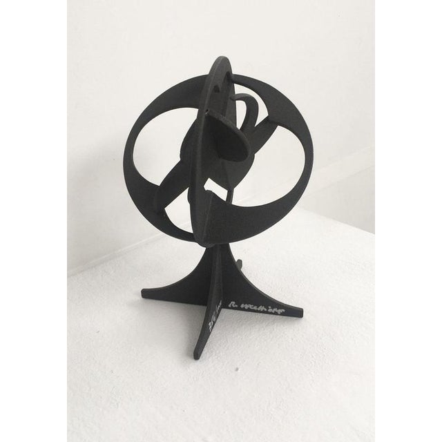 Roberto Vecchione, Black Abstract Il Mondo Sculpture, 1980, Lacquered Pewter For Sale - Image 18 of 18