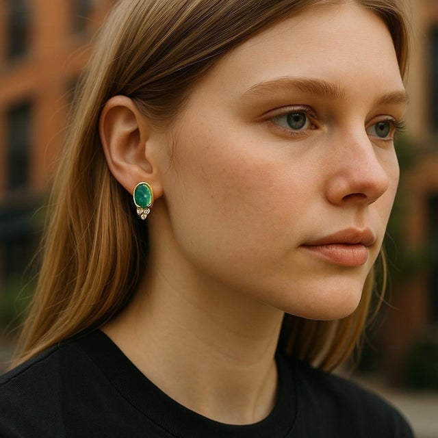 A Captivating Fusion of Luxury and Elegance Elevate your jewelry collection with these exquisite 14K Yellow Gold Earrings,...